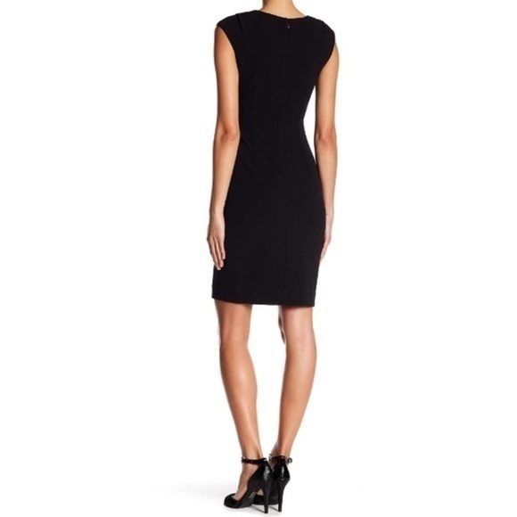 NWT Black Sheath Dress Modern American Designer - Picture 2 of 7